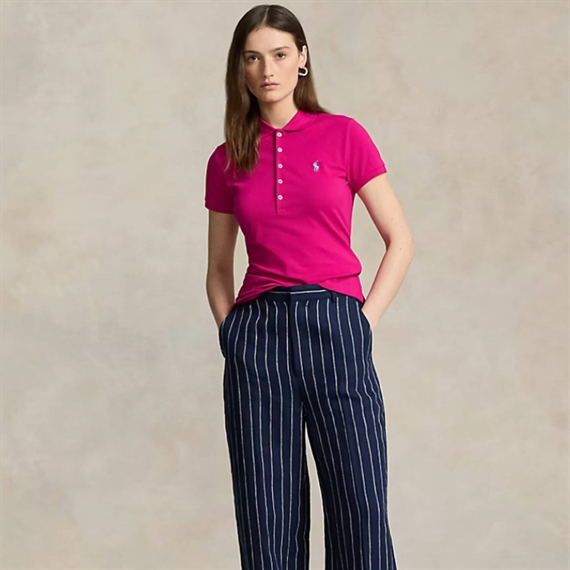 Polo Ralph Lauren Slim Fit Stretch Polo Shirt, Pink Sky